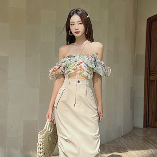 COCO SIN - Áo Hoa Xanh Ruffle