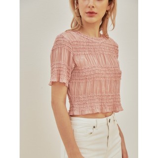 COCO SIN - Áo Croptop Hồng Nhún