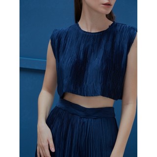 COCO SIN - Áo Croptop Dập Ly Xanh Đen