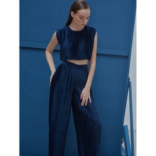COCO SIN - Áo Croptop Dập Ly Xanh Đen