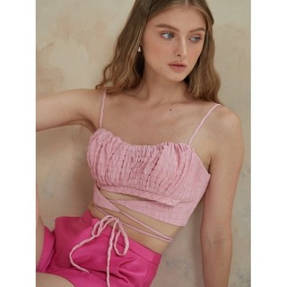 Coco sin - áo croptop 2 dây hồng