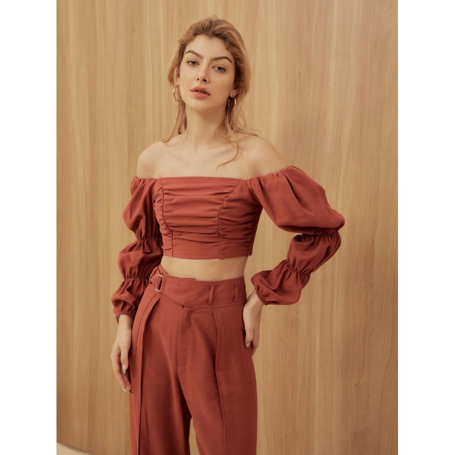 COCO SIN - Áo Croptop Cam Tay Lỡ