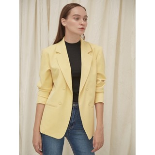 Coco sin - áo blazer vàng pastel