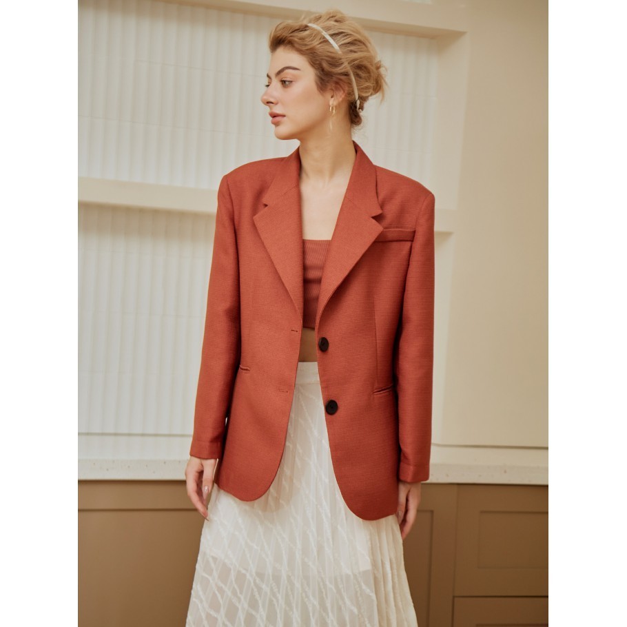 COCO SIN - Áo Blazer Oversize Cam Đất