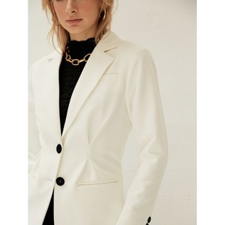 COCO SIN - Áo Blazer Trắng Nút Đen
