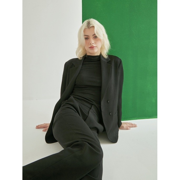COCO SIN - Áo Blazer Nữ Phong Cách Công Sở Màu Đen