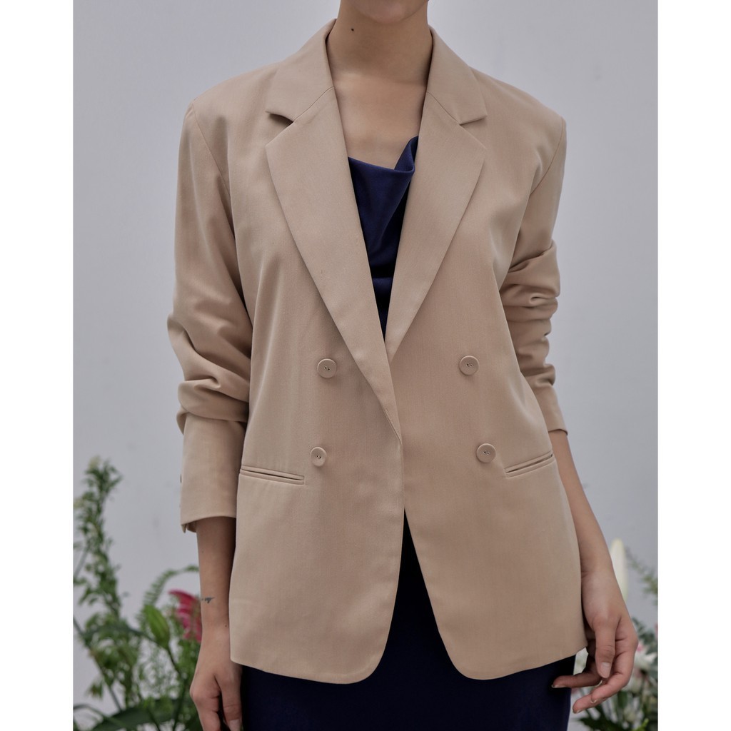 COCO SIN - Áo Blazer Nâu Đậm