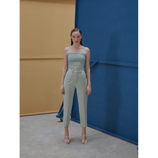COCO SIN - Áo 2 Dây Nhún Xanh