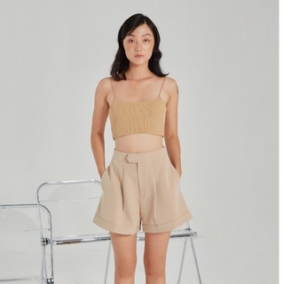 COCO SIN - Áo 2 Dây Nâu Croptop