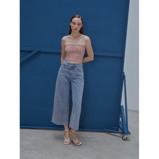COCO SIN - Áo 2 Dây Nhún Hoa Đỏ