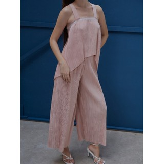 COCO SIN - Áo 2 Dây Dập Ly Hồng Pastel