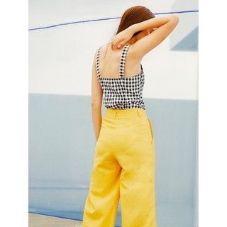 COCO SIN - Áo 2 Dây Caro Trắng Đen
