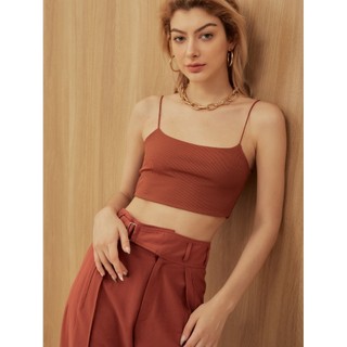 COCO SIN - Áo 2 Dây Cam Croptop
