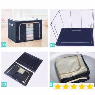 TÚI VẢI KHUNG THÉP XẾP GỌN QUẦN ÁO, CHĂN MÀN