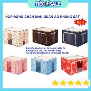 Hộp/ Túi Đựng Quần Áo Chăn Màn Khung Thép Cao Cấp Loại To Tiện Lợi