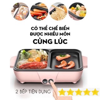 Bếp Lẩu Nướng Mini 2 ngăn Hàn Quốc