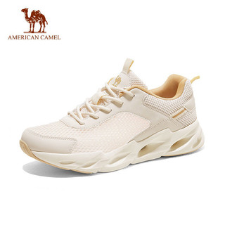 Giày thể thao AMERICANCAMEL đế mềm nhẹ chống trượt phối lưới thoáng khí thông thường cho nam