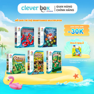 Đồ Chơi Trí Tuệ Smartgames Cho Bé Từ 6 Tuổi Thử Thách IQ Diamond Quest, Sóc Lăn Hạt, Bánh Xe Rừng Xanh Clever Box