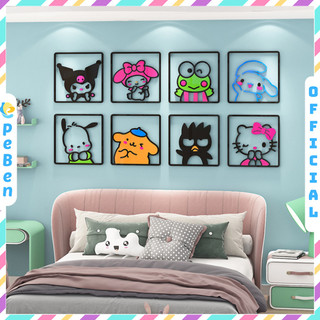  Tranh mica EPeBen dán tường nổi 3d hình dán Kuromi Cinnamoroll decor trang trí Phòng ngủ cho bé Mẫu giáo Cửa hàng 