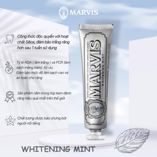Kem Đánh Răng Marvis Whitening Mint 85ml - Làm Trắng Răng (HÀNG CÔNG TY )