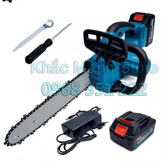 Máy cưa xích chạy pin 18V - 21V không chổi than lam xích 12inch (chung chân pin Makita 18V)