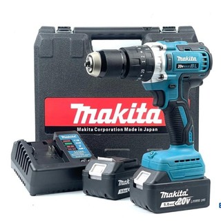 Máy khoan pin Makita 20v hàng cao cấp, 3 chức năng, động cơ không chổi than, lõi đồng chân pin phổ thông 4cm