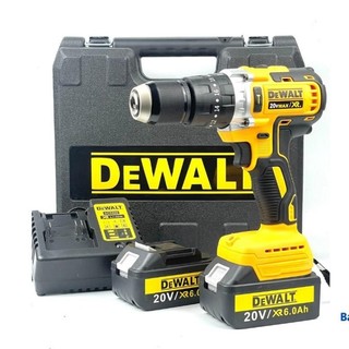 Máy khoan pin Dewalt 20v không chổi than, máy khoan cầm tay đầu auto lock thép 13mm chân pin thông dụng