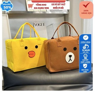 Túi du lịch cỡ lớn vải nỉ họa tiết dễ thương ...