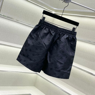 Quần Short Gió Nam Dolce Đen Dập Hoạ Tiết Vân Chữ DG Monogram Cạp Chun Thêu Logo Da Tag Sắt Cho Các Boy Phố Đi Bar 2024