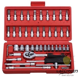 Bộ dụng cụ mở bu lông ốc vít đa năng 46 chi tiết