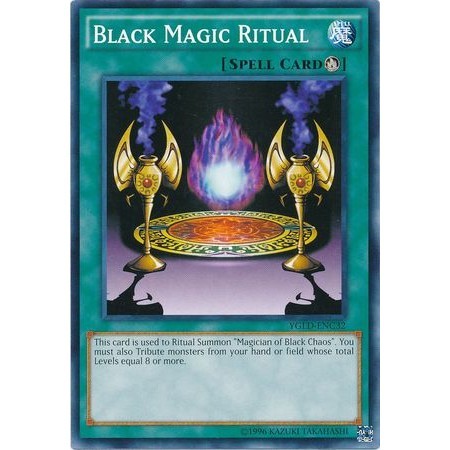 [ Bài Yugioh Chính Hãng ] Black Magic Ritual - YGLD-ENC32 - Common Unlimited