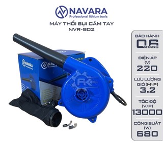 Máy thổi hút bụi cầm tay NAVARA 902 công suất 680W, 2 chức năng, Thổi sạch mọi nghóc ngách nhà bạn
