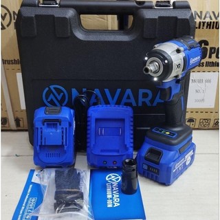 Máy siết bulong navara 6001 chân pin phổ thông, không chổi than lực siết 380N.m