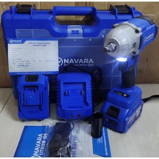 Máy siết bulong dùng pin Navara 6003 không chổi than chân pin phổ thông lực siết 880N.m