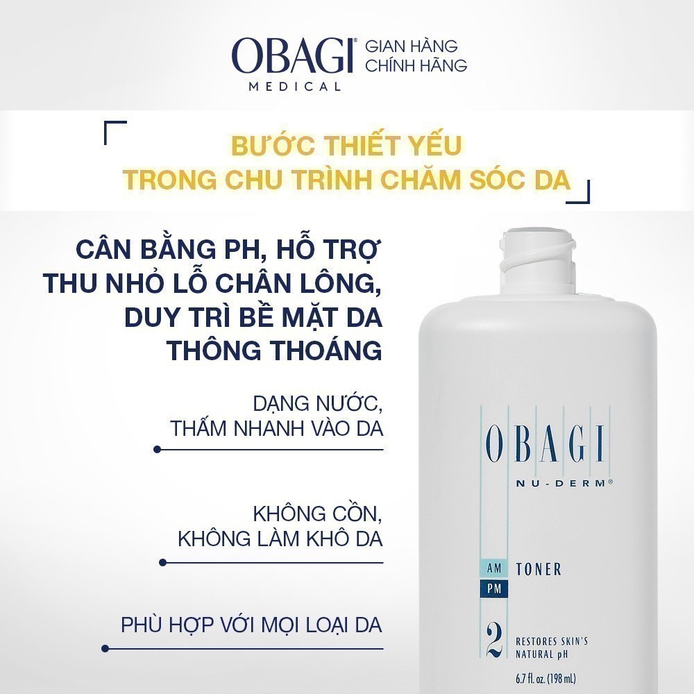 Nước Hoa Hồng Không Cồn Cân Bằng pH Obagi Nu-Derm 198ml