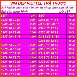 Sim viettel số đẹp tự đăng ký được chính chủ lô 46