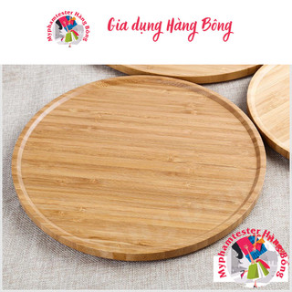 Khay gỗ tre tròn sang chảnh