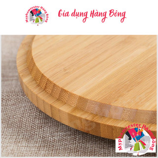Khay gỗ tre tròn sang chảnh