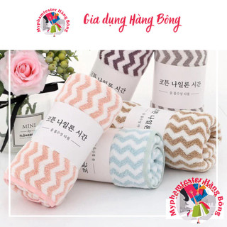 Khăn mặt kẻ siêu mềm siêu hút xuất Hàn