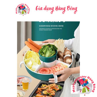 Rổ ăn lẩu 5 ngăn xoay tròn hàng đẹp