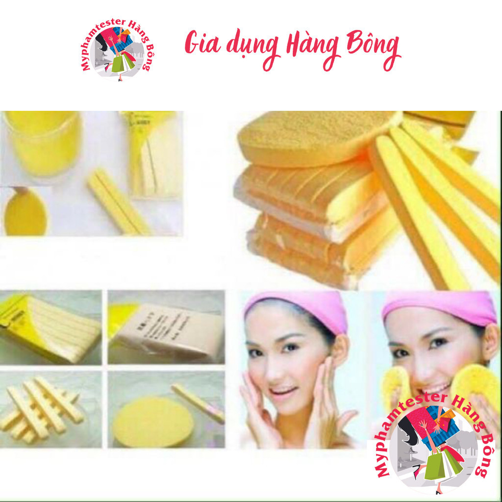 Túi 12 miếng rửa mặt bọt biển