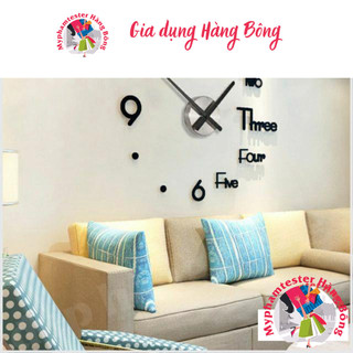 (SIÊU RẺ) Đồng hồ dán tường 3D DIY phong cách hiện đại