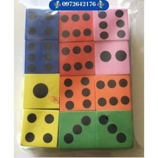 [Sỉ] Combo 12 Viên Xúc xắc xốp 6.3 cm chơi gameshow cho trẻ