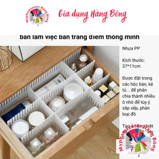 Set 4 Thanh chia ngăn tủ quần áo phân tách ngăn kéo bàn làm việc bàn trang điểm thông minh