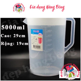 Ca đong nhựa 5L chia vạch các cỡ nhựa dẻo trong suốt