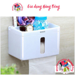 Hộp đựng giấy vệ sinh nhà tắm Ecoco dán tường không cần khoan đục