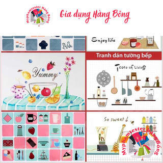 (SIÊU RẺ) Giấy dán tường trang trí bếp, miếng dán bếp chống bắn dầu mỡ, chịu nhiệt cao