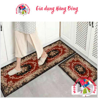 Set 2 thảm bếp mặt nỉ đế cao su hàng đẹp, inbox để chọn mẫu