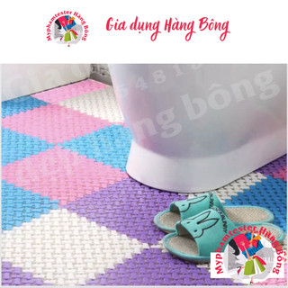 Thảm nhựa lỗ ghép thoát nước nhiều màu cho nhà vệ sinh chống trơn trượt