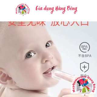 Dụng cụ silicon xỏ ngón đánh tưa lưỡi cho bé